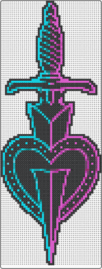 Mo No BG - black,light blue,pink