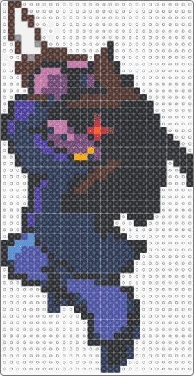 Susie ch 4 Fountain alt color - black,brown,purple,deltarune,susie
