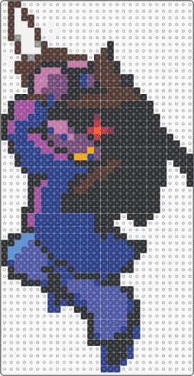 Susie ch 4 Fountain alt color 2 - black,brown,blue,purple,colorful,deltarune,susie