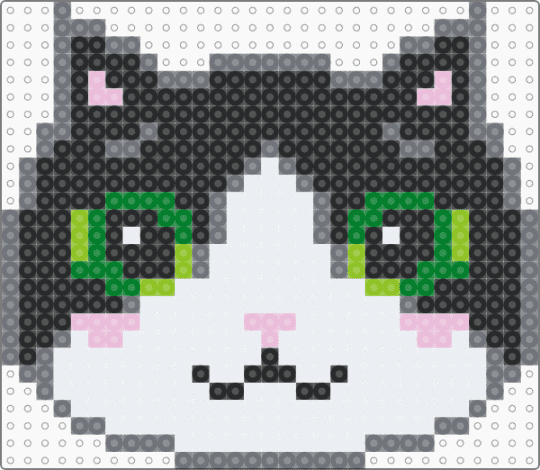 Cat Sylvester 2.6mm 50x50 - white,gray,cat,sylvester,frajola,looney tunes,cute
