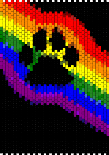front paw pride bag - black,red,yellow,purple,colorful