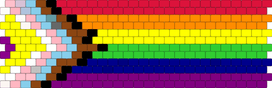 Progress flag cuff - pink,red,yellow,green,colorful,lgbtq,pride flag,plur