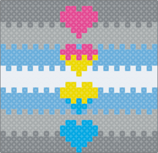 Pansexual and demiboy flags combined - gray,light blue,pansexual,pride,demiboy,wolliw,heart,hearts