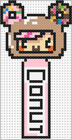 Donutella bookmark - black,beige,pink