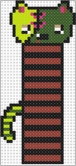 Zombie kitty bookmark - black,red,gold