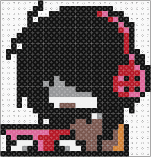 :P - black,tan,pink,red