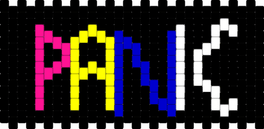 PANic cuff - black,purple,yellow,pansexual,queer,lgbtq,panic,gay panic,cuff,bracelet,pride