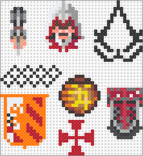 Assassin's Creed 2 Charms - gray,orange,red,assasins creed,ezio,auditore,ezio auditore,assassins creed 2,gaming,video games,classic