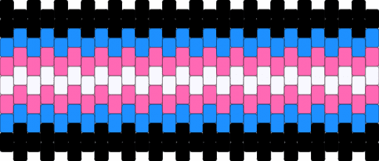 Trans flag cuff - light blue,pink