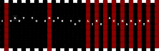 i want to smoke you like a cigeratte - m1v - childhood dementia - Album - Multi Stitch/Peyote - black,red,iwanttosmokeyoulikeacigerette,m1v,lonegore,made1vvvonder,song album,childhood dementia,song,music