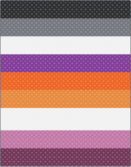 Asexual Lesbian Pride Fuse Bead Perler Flag - pink,orange,flag,lgbt,lgbtq,lgbtqia,asexual,lesbian,pride,asexual lesbian