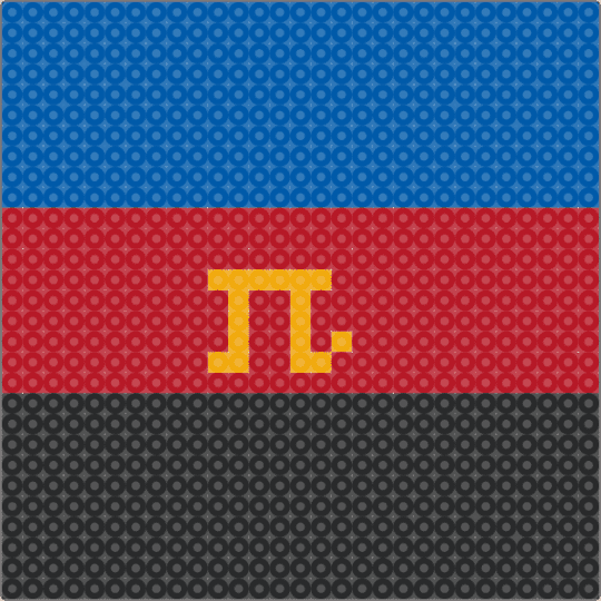 Polyamorous Pride Perler Fuse Bead Flag - blue,red,poly,pride,lgbt,lgbtq,lgbtqia,perler,flag,polyamorous