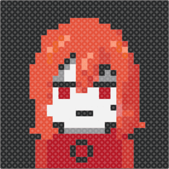Anarchy-Chan Perler fuse Bead - black,red,jun inagawa,anarchy,anarchychan,magical mad,magical destoyers,mahou shoujo magical destoyers,anime,god save the odaktu