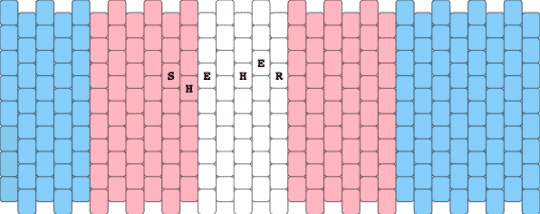 SHE/HER Transgender pride cuff - pink,light blue,she her,she,her,trans,transgender,cuff,lgbt,lgbtqia