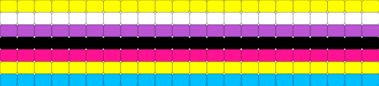 Nonbinary / Emby and Pansexual Pride Ladder Stitch Cuff - yellow,pink,nonbinary,emby,pride,lgbt,lgbtq,lgbtqia,pan,panseuxal