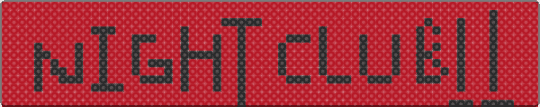NIGHTCLUB flag fuse perler beads - red,nightclub,perler,black,fuse,bead,pattern,flag