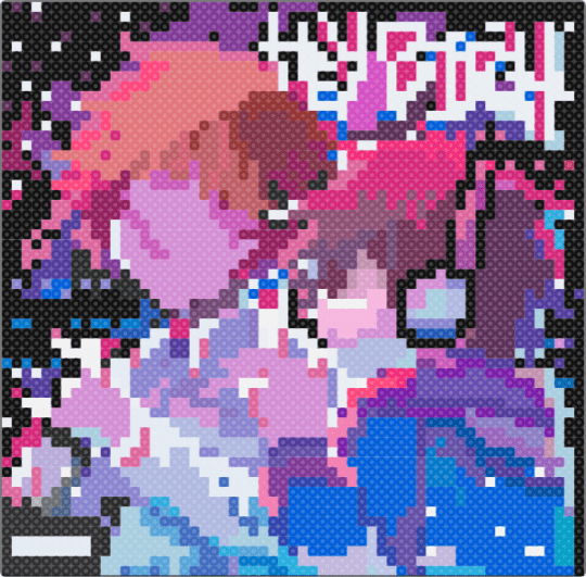 hey bitch! d3rcore, blood pup, wujek Perler Fuse Bead Pattern BIG - pink,blue,hey bitch,d3r,d3rcore,der i despise you,blood pup,wujek,fabfantasy,song