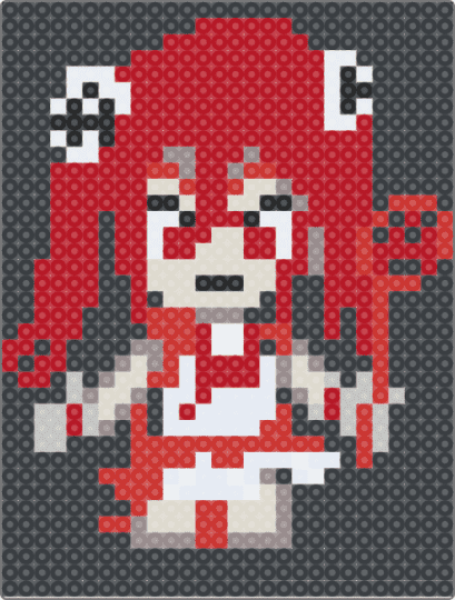 Anarchy-Chan Mini Perler Bead - red,anarchy,anarchy chan,jun inagawa,magical destoyers,magical mad,mahou shoujo,god save the odaktu,anime