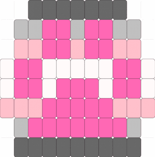 Demi girl pride paw - pink,ladder stitch,pride