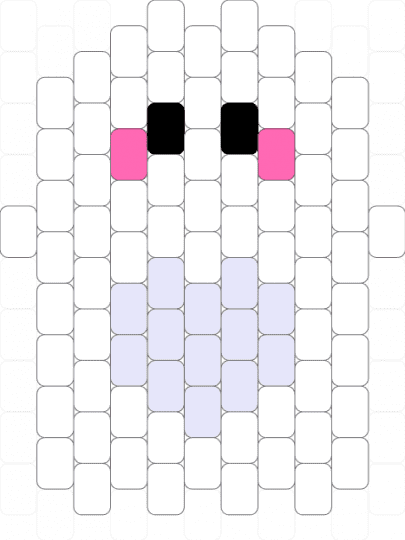Cute Ghost w/Heart 4/4 - white,halloween,ghost,cute,heart