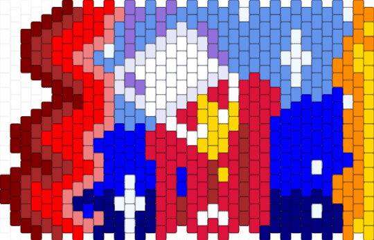 Tenna wip - red,purple,light blue