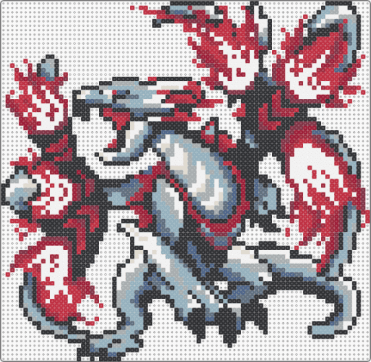Monster Hunter Valstrax COMM - red,gray,light blue,valstrax,monsterhunter,monster hunter