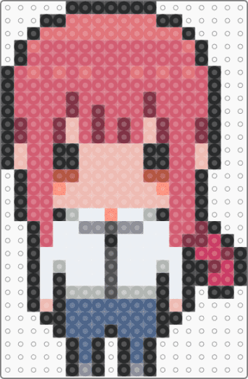Makima Chainsaw Man Chibi - red,beige,makima,chainsawman