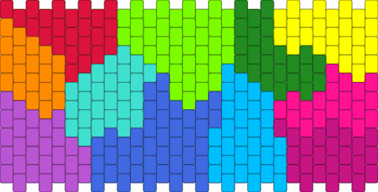 rainbow thing - pink,green,light blue,blue