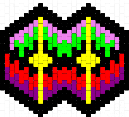 pattern 1 - mask,drippy,eyes,pink,red