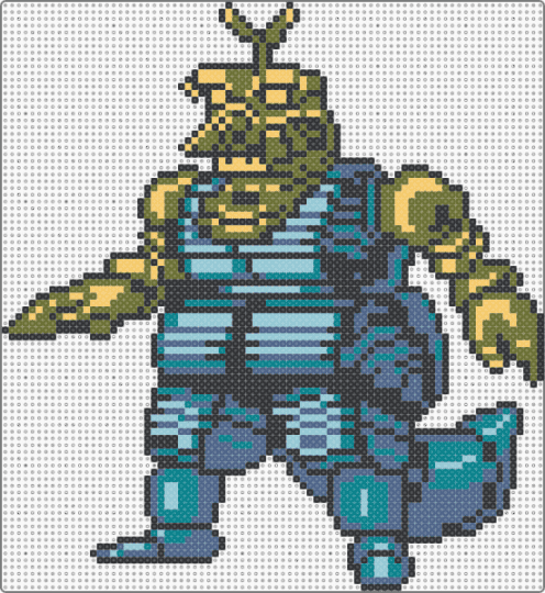 Moguera - gold,blue,teal,godzilla,video games,creepypasta,fnf
