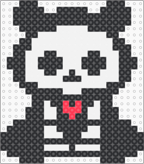 Skelanimals, ChungKee The Panda - black,white,skeleton,panda,spooky,cute