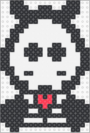 Skelanimals, Thomas The Hippo - black,white,skeleton,hippo,spooky,cute