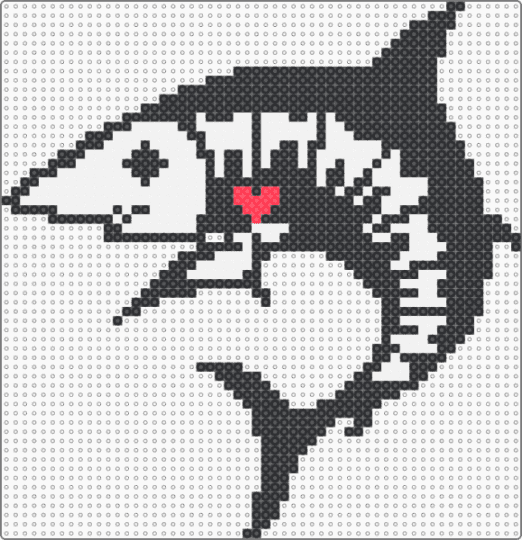 Skelanimals, Reggie The Shark - black,white,skeleton,shark,spooky,cute