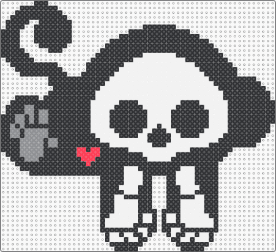Skelanimals, Marcy The Monkey V2 - black,white,gray,skeleton,monkey,spooky,cute