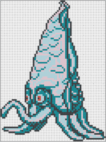 Gezora - teal,beige,light blue,godzilla,video games,creepypasta,fnf