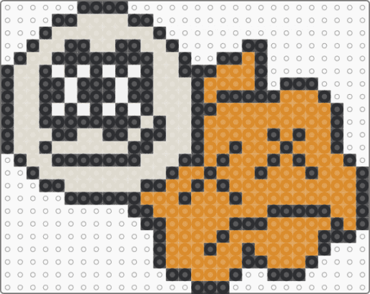 Skid and Pump Icon (Losing) - orange,beige