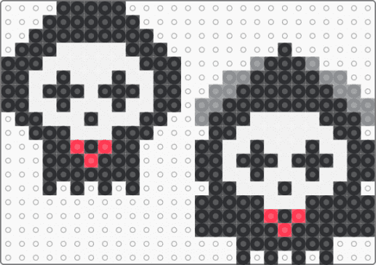 Skelanimals, Oki The Octopus and Ukee The Squid - black,white,red,gray,skeleton,octopus,squid,spooky,cute