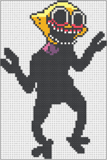Fnf Monster - black,yellow,orange,video games,fnf