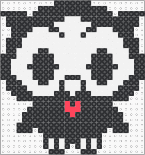 Skelanimals, Oliver The Owl - black,white,skeleton,owl,spooky,cute