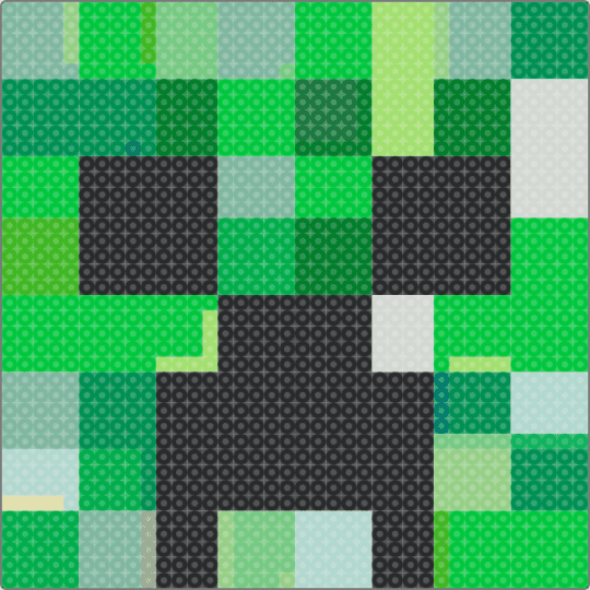 creeper - teal,green,creeper,minecraft,kandi,plur,silly