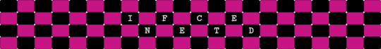 Infected (regretavator) ladder stitch cuff - black,pink