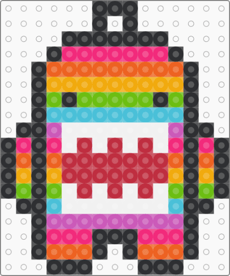 Rainbow Domo Charm - red,pink,orange,domo,rainbow