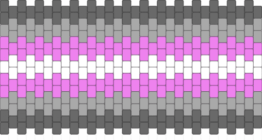 Demigirl Multistitch - gray,beige,pink,pride