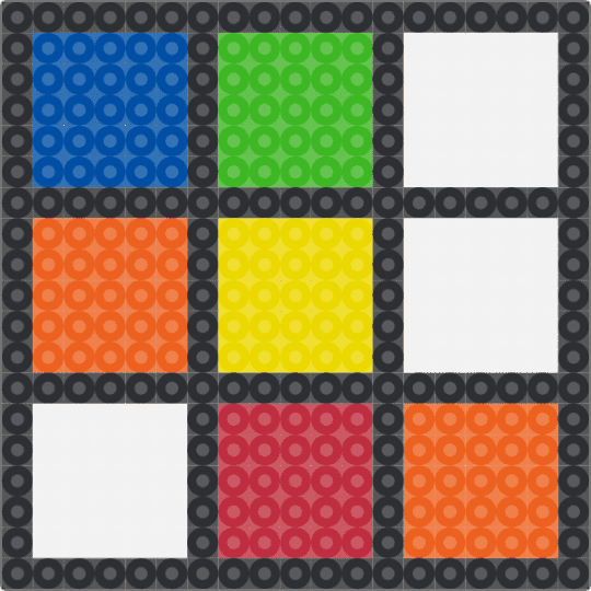 Flat Rubix Cube Charm - rubix cube,puzzle,toy,charm,orange