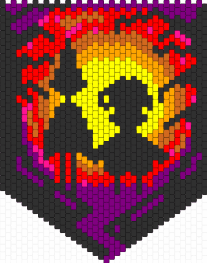 REMIXED OTWG pattern (OG by babybun61) - black,red,orange,pink