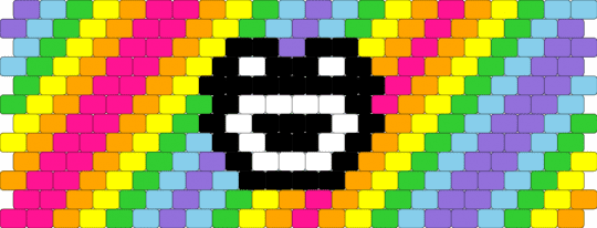rainbow smiley :D - emoticon,stripes,neon,cuff,orange,yellow,green,light blue