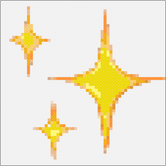 Star sparkles - white,orange,yellow