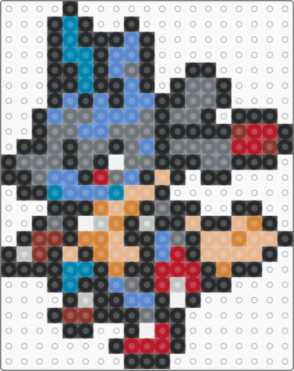 Mega Lucario Box Sprite - anime, black, box sprite, cartoon, colorful, gray, lucario, mega, mega lucario, mega pokemon, pokemon, red