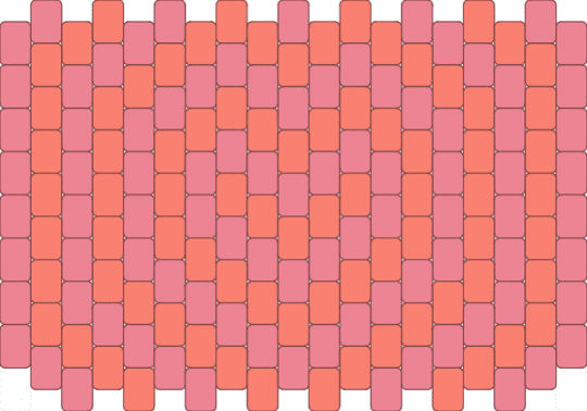 Heart Pattern - orange,pink
