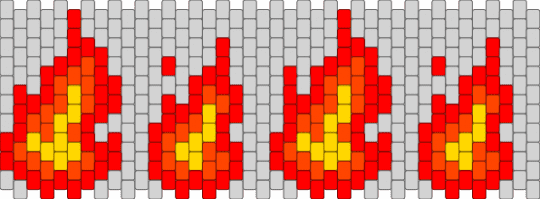 Flame cuff - red